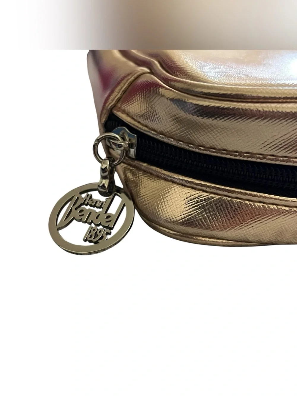 Rare Vintage Henri Bendel New York Metallic Gold Travel‎ Jewelry Organizer Case